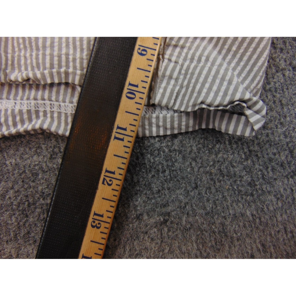 Broletto‎ Shorts Mens 36 Seersucker Gray White Striped Preppy Coastal Summer - Picture 3 of 9